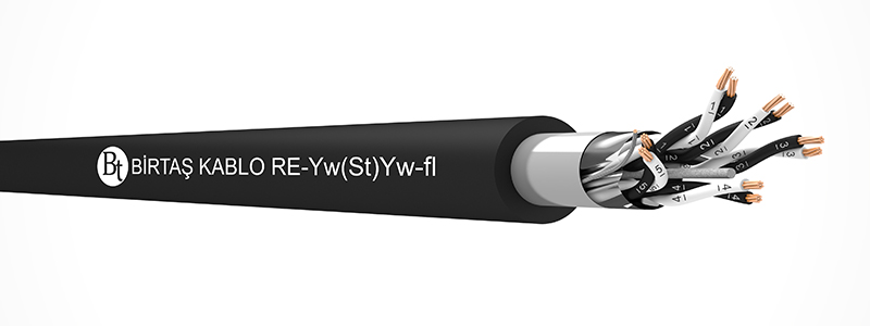 RE-Yw(St)Yw-fl    105 °C  /  300 V Cu/PVC/OSCR/PVC/MP
